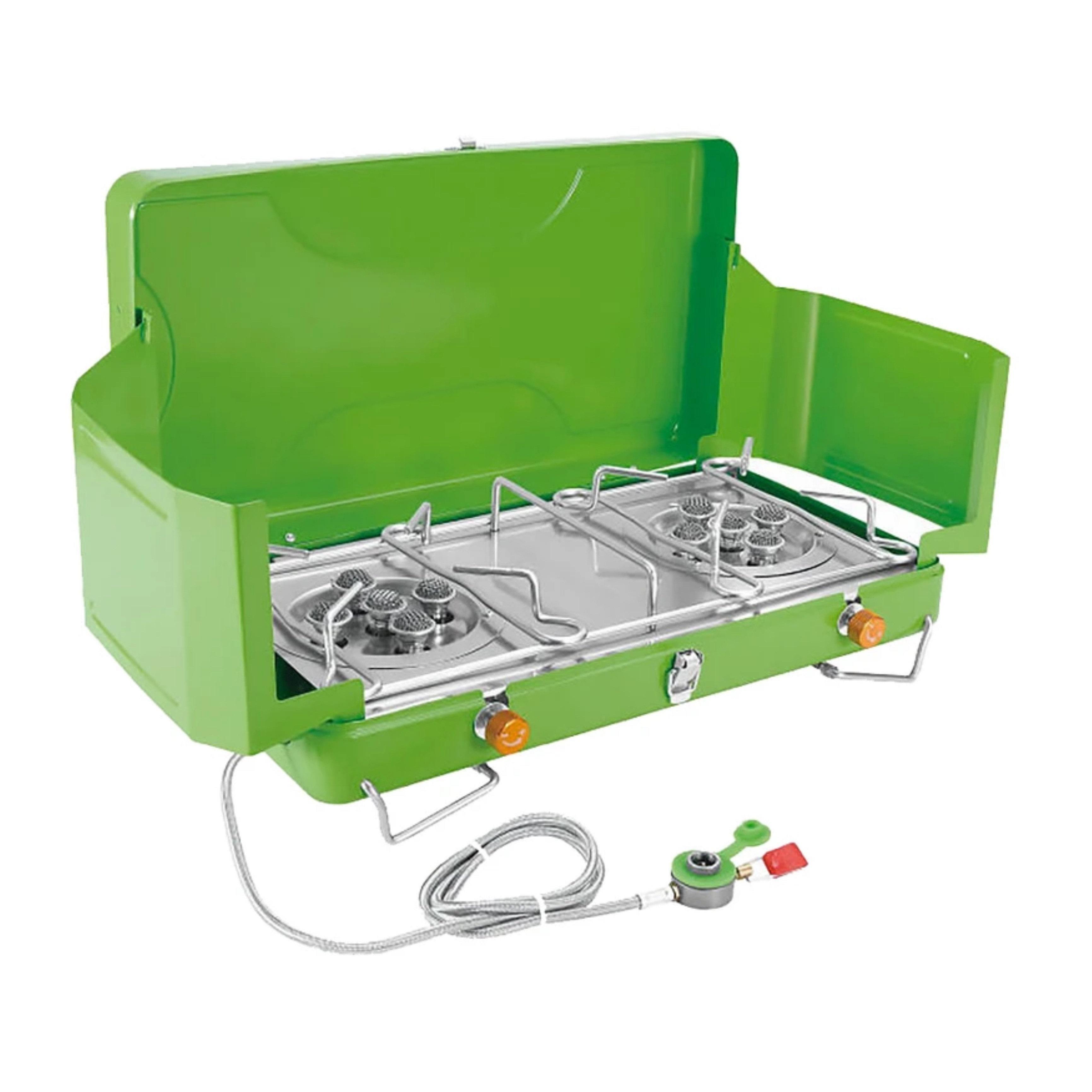 Large 81 BRS 2-burner stove with 2 buttons42*24 Turbo